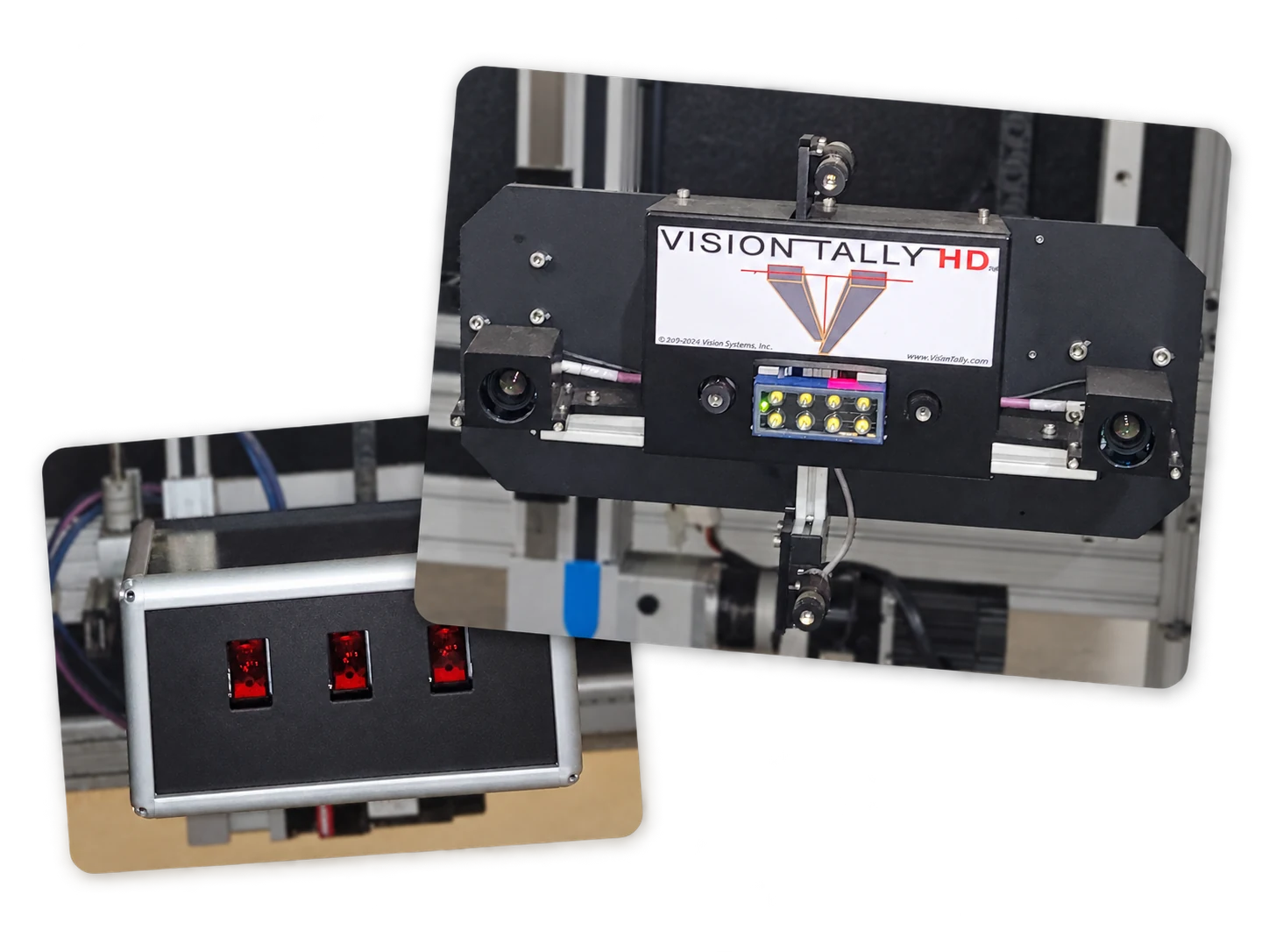 VisionTallyHD even-end acquisition head and three-lidar jagged-end acquisition head